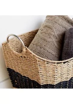 Best Pirce ⭐ Coastal Seagrass Storage Basket by Monroe Lane 👏 -Monroe Lane Sales Belk 2979