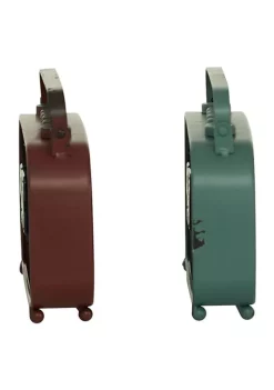 Discount ✔️ Country Cottage Metal Clock - Set of 2 by Monroe Lane 🔥 -Monroe Lane Sales Belk 29796