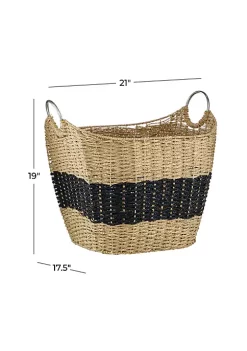 Best Pirce ⭐ Coastal Seagrass Storage Basket by Monroe Lane 👏 -Monroe Lane Sales Belk 2980