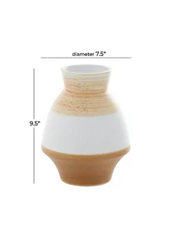 Best Sale 😉 Coastal Ceramic Vase by Monroe Lane 🧨 -Monroe Lane Sales Belk 29883