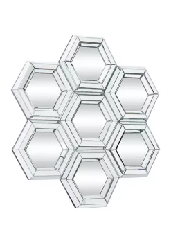 Budget 🔔 Glam Wood Wall Mirror by Monroe Lane ✔️ -Monroe Lane Sales Belk 29963