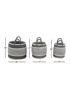 Best Sale 🌟 Bohemian Plastic Storage Basket - Set of 3 by Monroe Lane 🔥 -Monroe Lane Sales Belk 29994