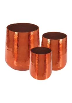 Wholesale ❤️ Glam Aluminum Planter - Set of 3 by Monroe Lane ✨