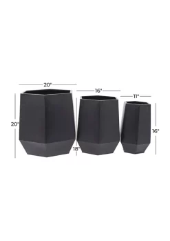 Wholesale 😉 Modern Metal Planter - Set of 3 by Monroe Lane 😍 -Monroe Lane Sales Belk 30070