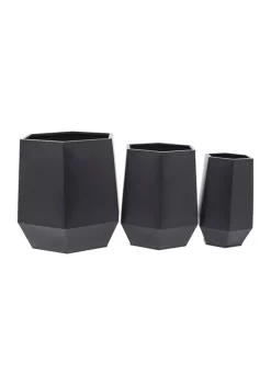 Wholesale 😉 Modern Metal Planter - Set of 3 by Monroe Lane 😍 -Monroe Lane Sales Belk 30072