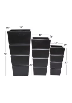 Buy 🧨 Modern Metal Planter - Set of 3 by Monroe Lane 😀 -Monroe Lane Sales Belk 30105