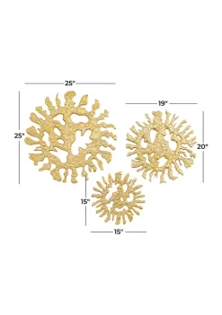 Cheapest 😀 Modern Aluminum Wall Decor - Set of 3 by Monroe Lane 👍 -Monroe Lane Sales Belk 30114