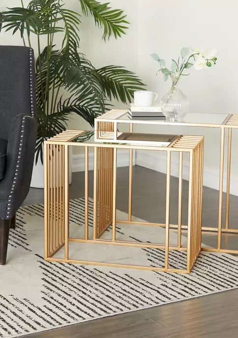 Discount 🥰 Contemporary Metal Accent Table - Set of 2 by Monroe Lane 🔥 2 Discount 🥰 Contemporary Metal Accent Table - Set of 2 by Monroe Lane 🔥 - Image 2