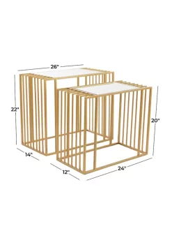 Discount 🥰 Contemporary Metal Accent Table - Set of 2 by Monroe Lane 🔥 8 Discount 🥰 Contemporary Metal Accent Table - Set of 2 by Monroe Lane 🔥 -Monroe Lane Sales Belk 30179