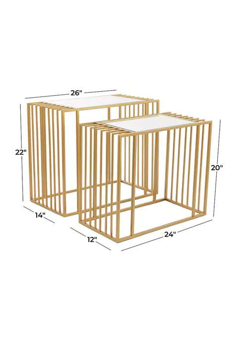 Discount 🥰 Contemporary Metal Accent Table - Set of 2 by Monroe Lane 🔥 3 Discount 🥰 Contemporary Metal Accent Table - Set of 2 by Monroe Lane 🔥 - Image 3