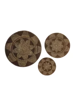 Coupon 🔥 Traditional Rattan Wall Decor - Set of 3 by Monroe Lane ✨ -Monroe Lane Sales Belk 30189