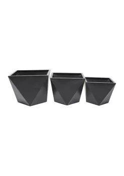 Promo 😉 Modern Metal Planter - Set of 3 by Monroe Lane 🥰 -Monroe Lane Sales Belk 30213