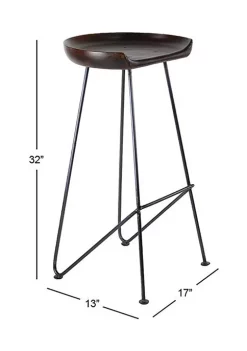 Deals 😍 Rustic Metal Bar Stool by Monroe Lane 🎉 -Monroe Lane Sales Belk 30225
