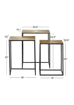 Top 10 ❤️ Glam Aluminum Accent Table - Set of 3 by Monroe Lane ✨ -Monroe Lane Sales Belk 30277