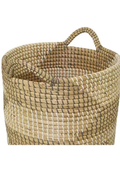Brand new ✔️ Bohemian Seagrass Storage Basket - Set of 3 by Monroe Lane 😀 -Monroe Lane Sales Belk 30283