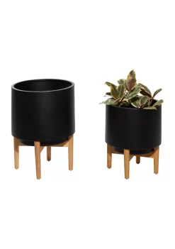 Flash Sale 🧨 Contemporary Metal Planter - Set of 2 by Monroe Lane ⌛