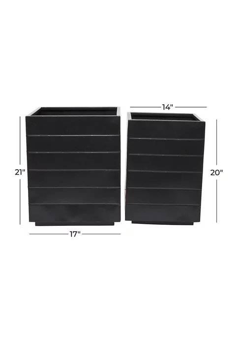 Outlet 👍 Modern Metal Planter - Set of 2 by Monroe Lane 🔔 3 Outlet 👍 Modern Metal Planter - Set of 2 by Monroe Lane 🔔 - Image 3