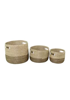 Buy π₯ Bohemian Seagrass Storage Basket - Set of 3 by Monroe Lane π