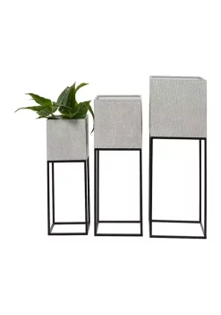 Outlet ❤️ Modern Metal Planter - Set of 3 by Monroe Lane 💯