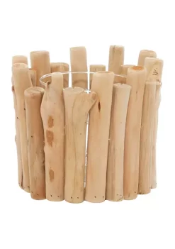 Deals ⭐ Coastal Wood Candle Holder by Monroe Lane ⭐ -Monroe Lane Sales Belk 3036