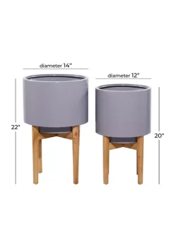 Hot Sale 🥰 Contemporary Metal Planter - Set of 2 by Monroe Lane 🧨 -Monroe Lane Sales Belk 30367