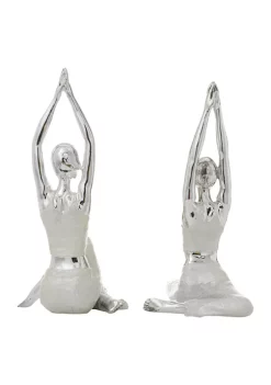 Flash Sale 🧨 Glam Polystone Sculpture - Set of 2 by Monroe Lane 🤩 -Monroe Lane Sales Belk 30376