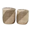 Promo ⌛ Contemporary Seagrass Storage Basket - Set of 2 by Monroe Lane ⌛