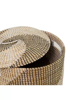 Promo ⌛ Contemporary Seagrass Storage Basket - Set of 2 by Monroe Lane ⌛ -Monroe Lane Sales Belk 30406