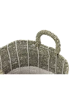 Flash Sale 🥰 Contemporary Seagrass Storage Basket - Set of 3 by Monroe Lane 💯 -Monroe Lane Sales Belk 30418