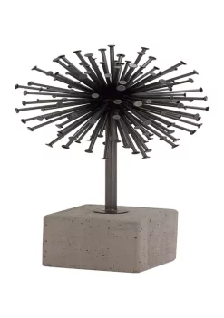 Outlet 🎁 Industrial Metal Radial Sphere Sculpture by Monroe Lane 🔥