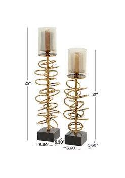 Coupon ⌛ Modern Stainless Steel Hurricane Lamp - Set of 2 by Monroe Lane 😉 -Monroe Lane Sales Belk 30443