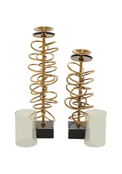 Coupon ⌛ Modern Stainless Steel Hurricane Lamp - Set of 2 by Monroe Lane 😉 -Monroe Lane Sales Belk 30444