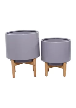 Best Sale ✨ Contemporary Metal Planter - Set of 2 by Monroe Lane 😉