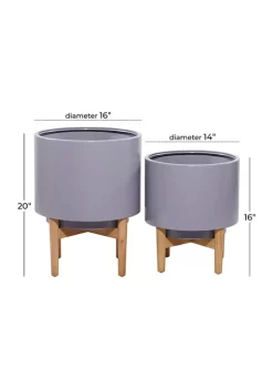 Best Sale ✨ Contemporary Metal Planter - Set of 2 by Monroe Lane 😉 -Monroe Lane Sales Belk 30501