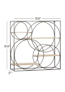Best Sale 👍 Contemporary Metal Wall Shelf by Monroe Lane ⌛ -Monroe Lane Sales Belk 30549