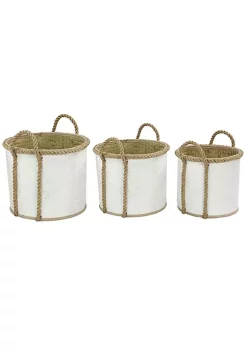 Top 10 ❤️ Coastal Seagrass Storage Basket - Set of 3 by Monroe Lane ⭐ -Monroe Lane Sales Belk 30563