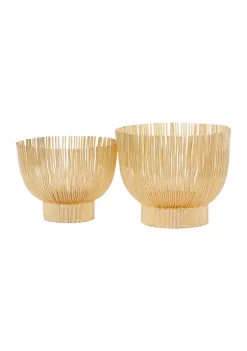 Deals β¨ Contemporary Metal Decorative Bowl - Set of 2 by Monroe Lane β€οΈ
