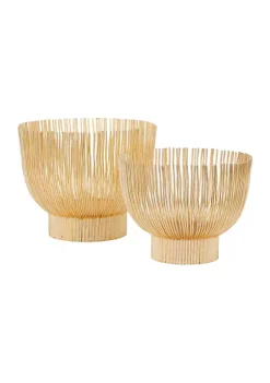 Deals ✨ Contemporary Metal Decorative Bowl - Set of 2 by Monroe Lane ❤️ -Monroe Lane Sales Belk 30593