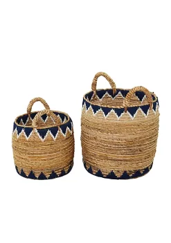 Discount 😉 Bohemian Banana Leaf Storage Basket - Set of 2 by Monroe Lane 😉 -Monroe Lane Sales Belk 30622