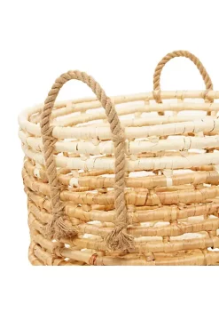 Best Sale 😉 Contemporary Seagrass Storage Basket - Set of 3 by Monroe Lane 😀 -Monroe Lane Sales Belk 30646