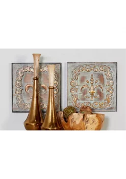 Best Sale ❤️ Rustic Metal Wall Decor - Set of 4 by Monroe Lane 🔔 -Monroe Lane Sales Belk 3065