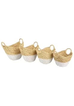 Hot Sale ⌛ Contemporary Seagrass Storage Basket - Set of 4 by Monroe Lane ❤️