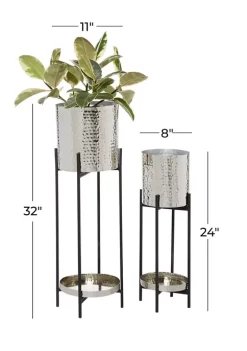 Best deal ⭐ Modern Metal Planter - Set of 2 by Monroe Lane ✨ -Monroe Lane Sales Belk 30692
