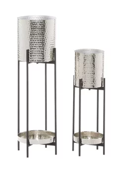 Best deal ⭐ Modern Metal Planter - Set of 2 by Monroe Lane ✨ -Monroe Lane Sales Belk 30694