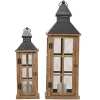 Best Sale 🥰 Traditional Wood Candle Lantern - Set of 2 by Monroe Lane 👏