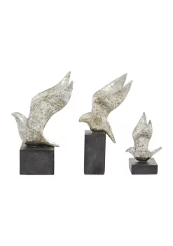 Outlet 🛒 Contemporary Polystone Sculpture - Set of 3 by Monroe Lane 🤩