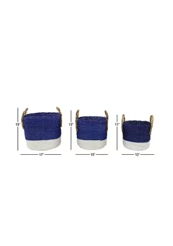 Wholesale 🎁 Coastal Seagrass Storage Basket - Set of 3 by Monroe Lane ✨ -Monroe Lane Sales Belk 30750