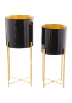 Promo ❤️ Contemporary Metal Planter - Set of 2 by Monroe Lane 👍