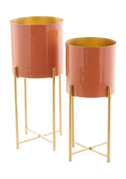 Coupon 😍 Contemporary Metal Planter - Set of 2 by Monroe Lane 👍 -Monroe Lane Sales Belk 30817