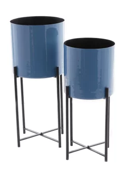 Coupon 🤩 Contemporary Metal Planter - Set of 2 by Monroe Lane 🎁 -Monroe Lane Sales Belk 30823